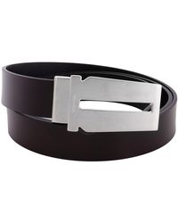 Ferragamo - Reversible Adjustable Gancini Calfskin Belt - Lyst