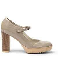 Tod's - Tod's Block-Heel Buckle-Strap Heeled Pumps - Lyst
