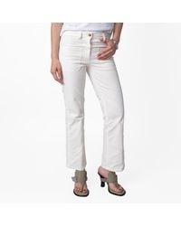 Bally - Bone Cotton Tailored Trousers - Lyst