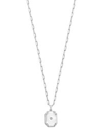 Tresorra - Sterling Cz Octagonal Star Locket Pendant Necklace - Lyst