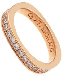 Apm Monaco - Dainty Pave Rose- Alloy Ring - Lyst