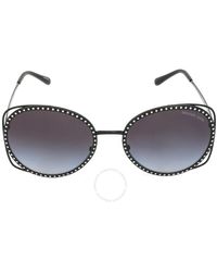 Michael Kors - Dark Grey Gradient Round Sunglasses - Lyst