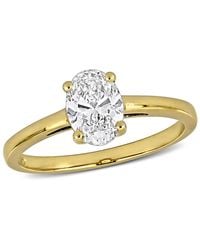 Created Forever - 1Ct Tw Oval-Cut Lab Grown Diamond Solitaire Engagement Ring - Lyst