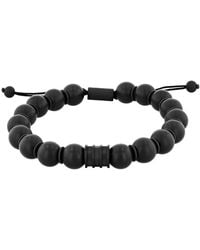 Robert Alton - Stainless Steel Onyx Bead Bolo Bracelet - Lyst