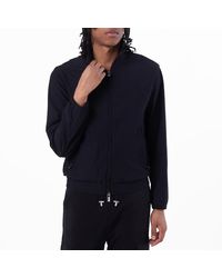 Emporio Armani - Stretch Nylon Cannete-Effect Louson Jacket - Lyst