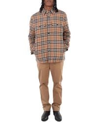 Burberry - Archive Vintage Check Wool Cotton Overshirt - Lyst