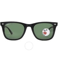 Ray-Ban - Polarized Dark Green Square Sunglasses Rb4420 601/9a 65 - Lyst