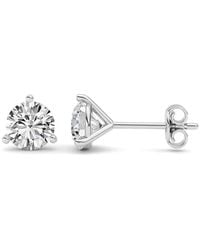 Mure And Co - 2Ctw Round Shaped Lab Grown Diamond (F/Vs) Stud Earrings - Lyst