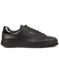 Ferragamo - Ferragamo Low-Top Leather Sneakers - Lyst