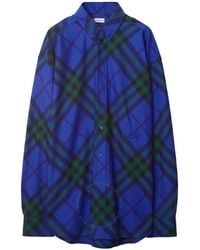 Burberry - Vintage-Check Patterned Button-Up Cotton Shirt - Lyst