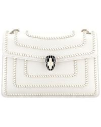 BVLGARI - Serpenti Forever Woven Chain Leather Shoulder Bag - Lyst