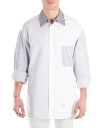 Thom Browne - Funmix Oversized Long Sleeve Shirt, Brand Size 3 - Lyst