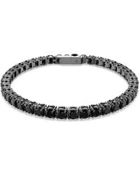 Swarovski - Matrix Ruthenium Plated Tennis Bracelet - Lyst