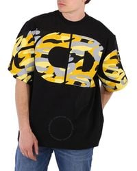 Gcds - Camouflage Logo Crewneck Cotton T-shirt - Lyst
