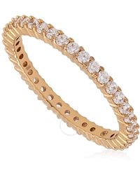 Swarovski - Tone Finish Round Cut Vittore Ring, Size 55 - Lyst