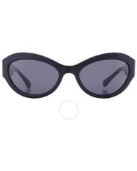 Michael Kors - Burano Dark Grey Oval Sunglasses Mk2198 300587 59 - Lyst