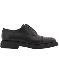Ferragamo - Leather Toe Cap Camden Oxfords - Lyst