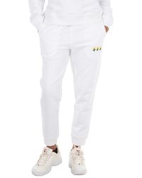 Burberry - Larkan Embroidered Floral Cotton Jogging Pants - Lyst