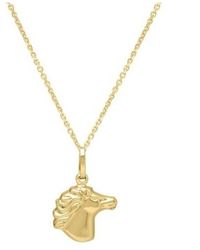 Tresorra - 14K Medium Horse Head Pendant Necklace - Lyst