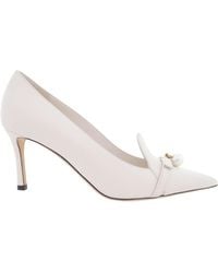 Jimmy Choo - Felicitie 75 Latte Nappa Leather Pumps, Brand Size 35.5 Us - Lyst