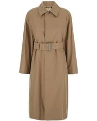 Burberry - Gabardine Belted Cotton Trench Coat, Brand Size 8 (Us - Lyst