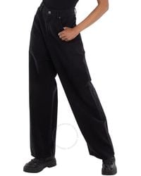 Balenciaga - Ladies Peach Pitch Wide-Leg Baggy Jeans - Lyst