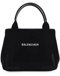 Balenciaga - Small Cabas Logo Print Tote Bag - Lyst