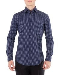 BOSS - Printed Cotton Poplin Slim-Fit Shirt, Brand Size 40 (Neck - Lyst