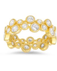 Kylie Harper - 14K Over Abstract Bezel-Set Cz Eternity Band Ring - Lyst
