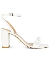 Stuart Weitzman - Nearlybare Portia 85 Leather Sandals - Lyst