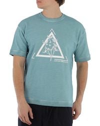 Emporio Armani - Graphic Print Jersey Fleece T-Shirt - Lyst
