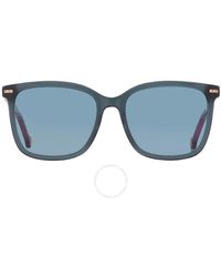 Carolina Herrera - Teal Square Sunglasses Ch 0045/s 04lz/ku 57 - Lyst