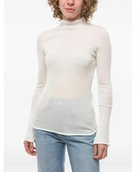Ferragamo - Long Sleeves Round-Neck - Lyst