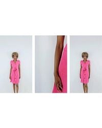 Moschino - Ladies Fuschia Silk Belted Shirt Dress - Lyst