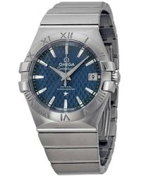 Omega Constellation Co-axial Automatic Dial Watch 12310352003002 - Blue