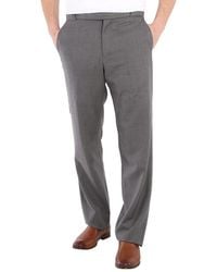 Burberry - Charcoal Wool English Fit Tailored Trousers With Belt Detail, Brand Size 44 (Waist - Lyst