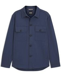BOSS - C-Carper Stretch-Cotton Twill Overshirt, Brand Size 54 Us - Lyst