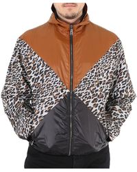 Roberto Cavalli - Leopard Print Windbreaker Track Jacket - Lyst