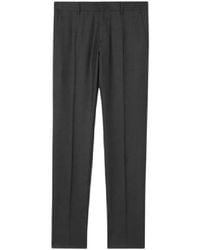 Burberry - Straight Leg Tailored Wool Trousers, Brand Size 56 (Waist - Lyst