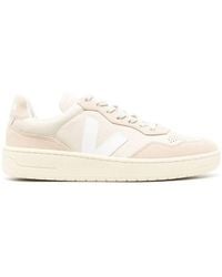 Veja - V-90 Low-Top Panelled Sneakers - Lyst