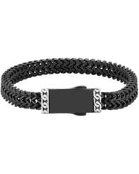 Robert Alton - Stainless Steel & Double Row Link Bracelet - Lyst