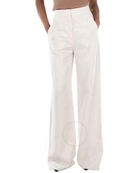 Max Mara - Hangar Flared Linen Trousers - Lyst