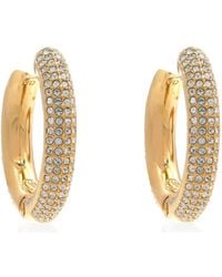 Swarovski - Dextera Pierced Earrings Hoop Shiny Crystal - Lyst