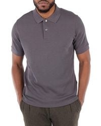 dunhill - Short Sleeve Cotton Blend Polo Shirt - Lyst