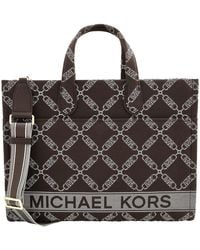 Michael Kors - Michael Gigi Large Empire Logo Jacquard Tote Bag - Lyst