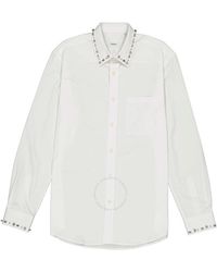 Burberry - Clacton Classic Fit Embellished Cotton Poplin Dress Shirt - Lyst