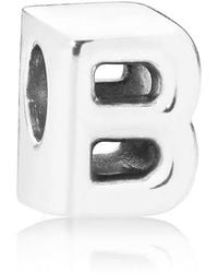 PANDORA - Letter B Charm - Lyst