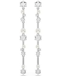 Swarovski - Constella Crystal Pearl Drop Earrings - Lyst