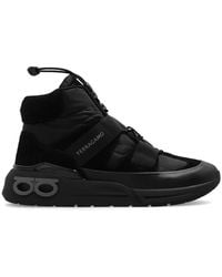Ferragamo - Ferragamo Cosma High-Top Panelled Sneakers - Lyst