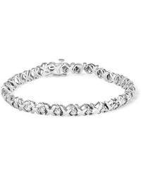 Haus of Brilliance - 10K 1 1/2 Cttw Diamond Alternating Diamond And X-Link 7.5" Tennis Bracelet (H-I Color, I2-I3 Clarity) - Lyst